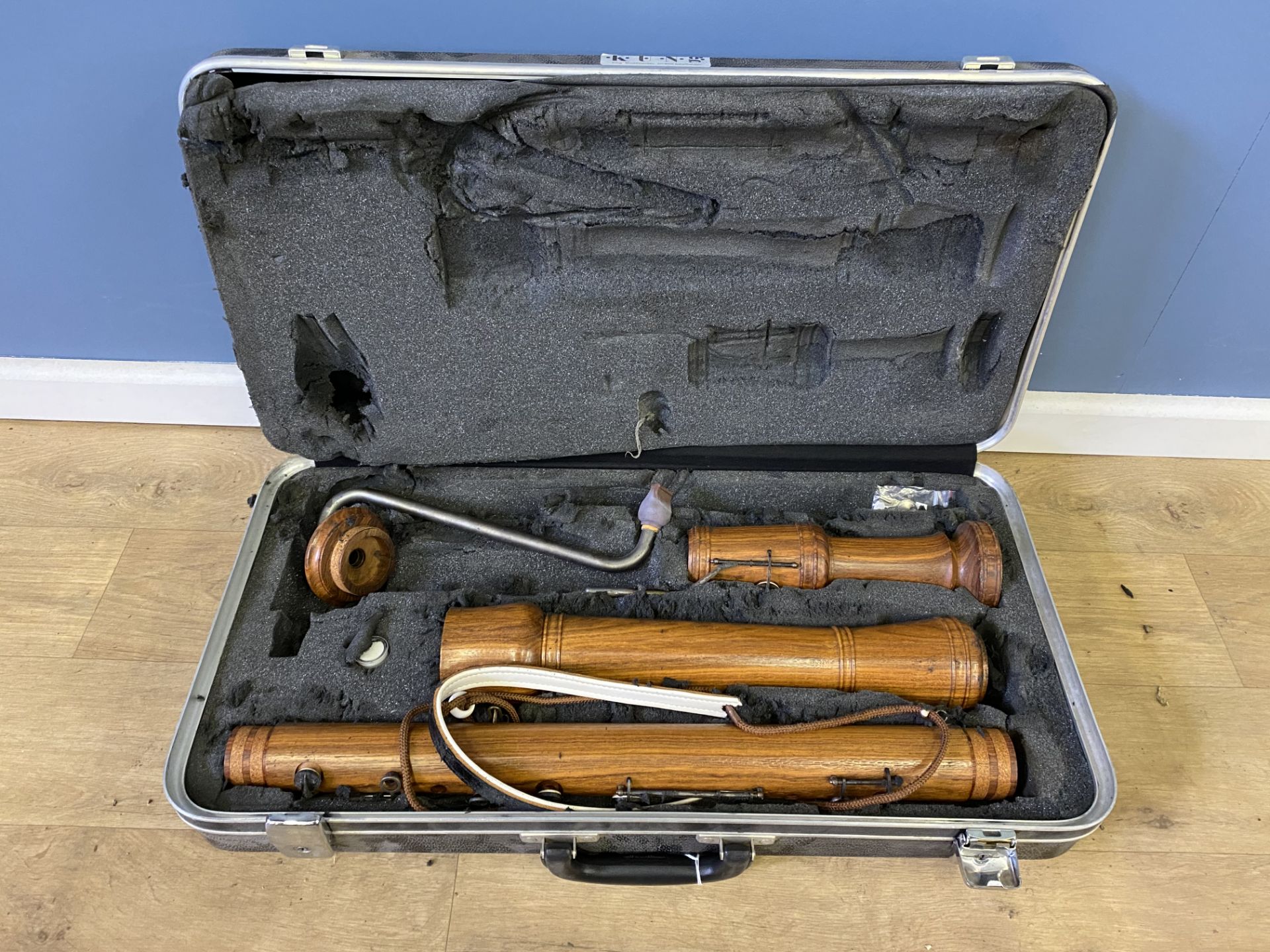 Bass recorder in hard travel case