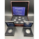 Queen Elizabeth Platinum Wedding Anniversary silver proof coin set