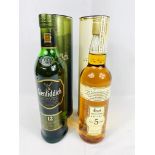 70cl bottle of Glenfiddich Scotch whisky; together with a bottle of Harrods finest blended whisky