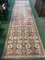 Red ground wool runner