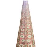 Red ground wool runner