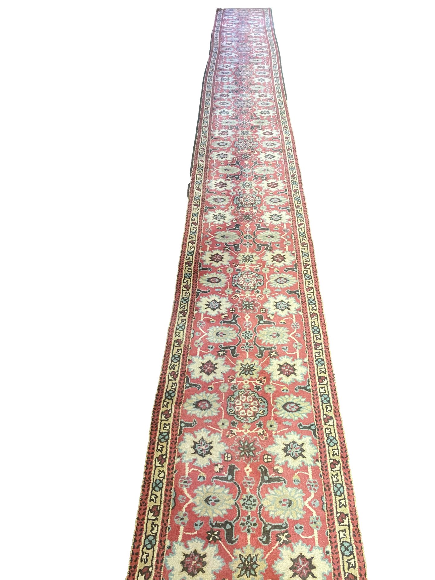 Red ground wool runner