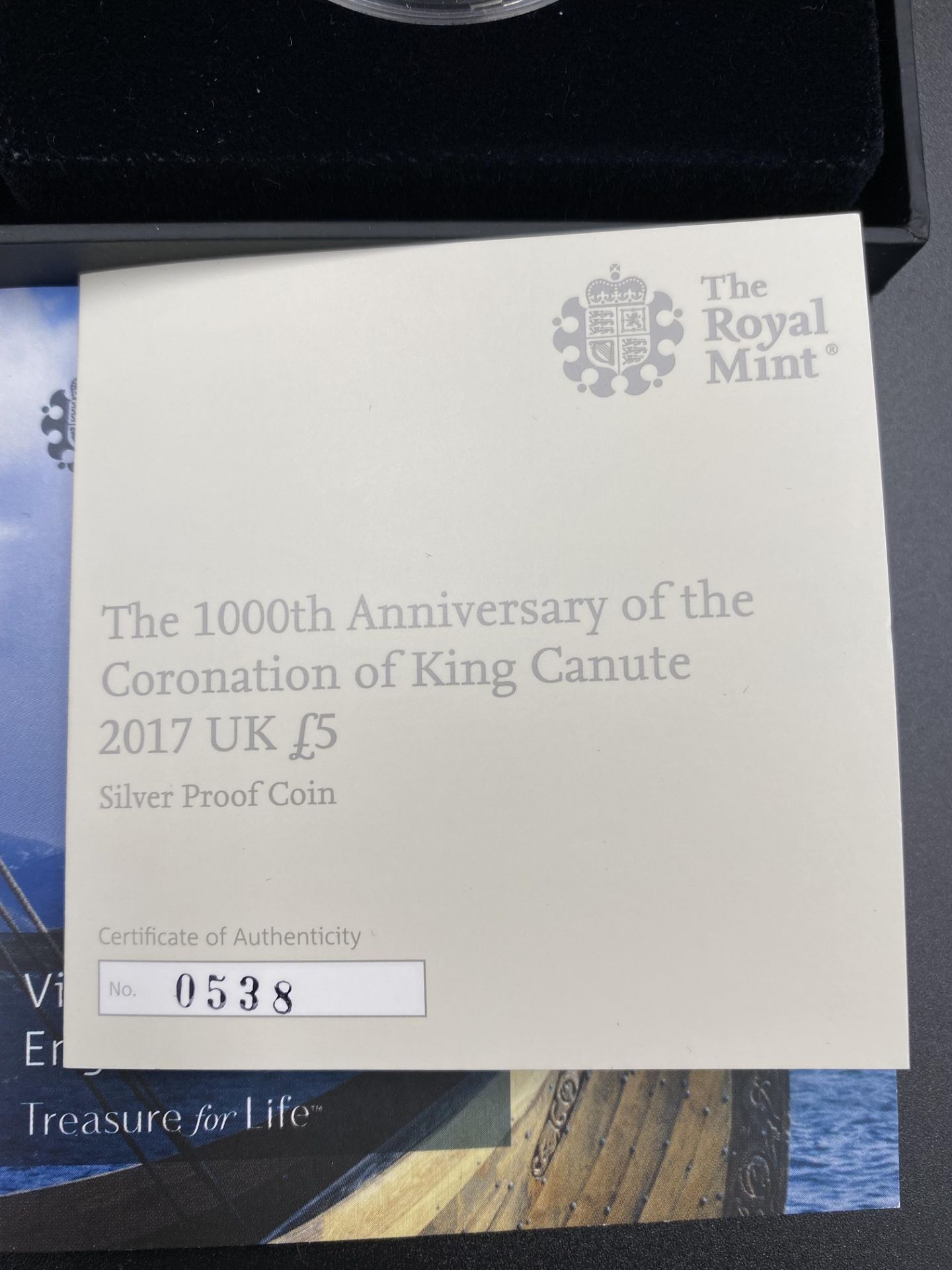 Royal Mint 1000th Anniversary of the Coronation of King Canute, 2017 £5 silver proof coin - Image 4 of 4