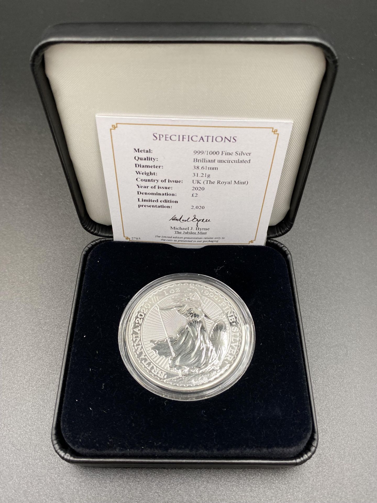 Jubilee Mint 2020 UK silver Britannia - Image 4 of 4