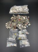 Quantity of silver town charms