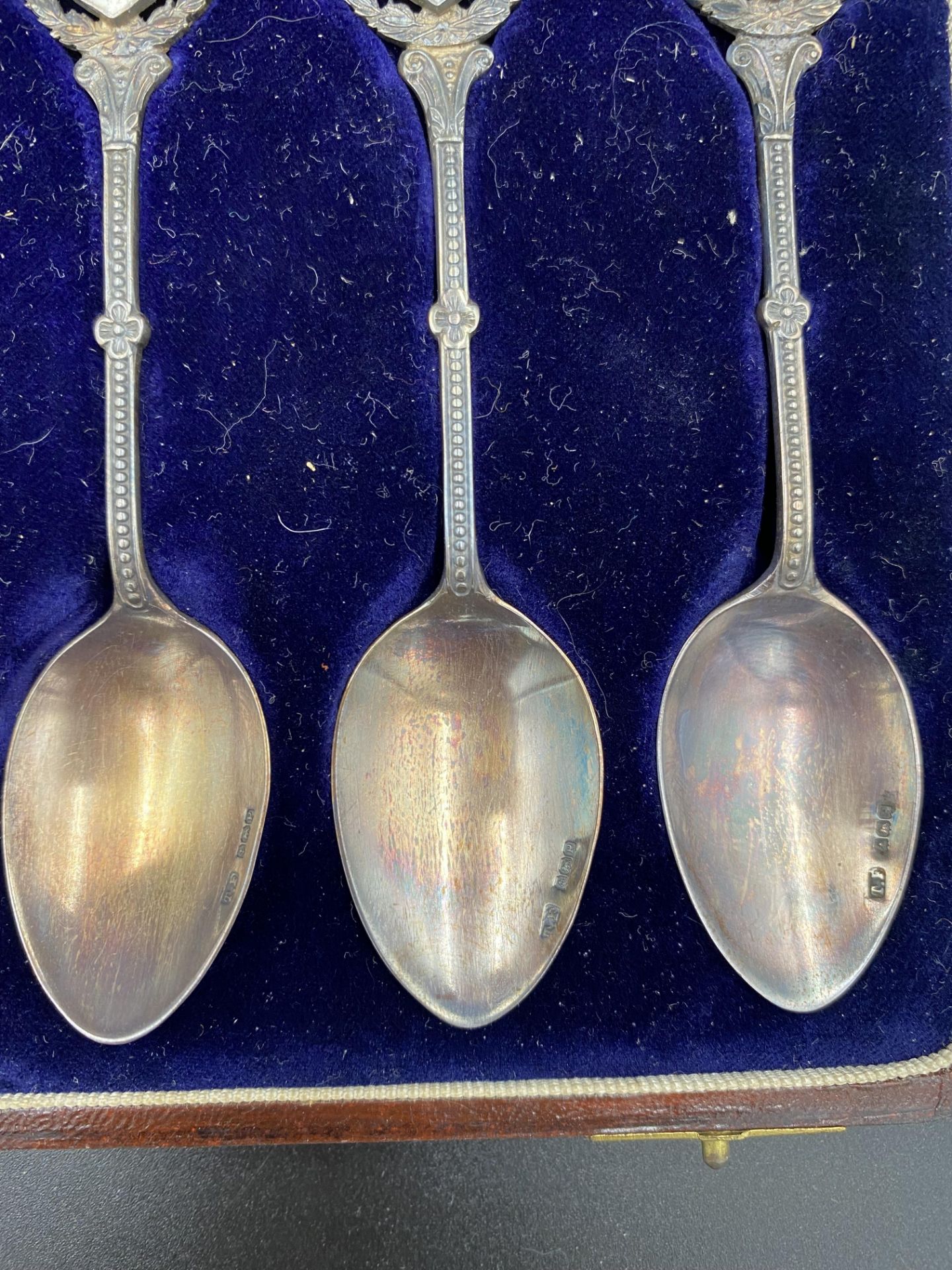 Boxed set of six silver tea spoons - Image 5 of 5