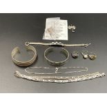 Quantity of silver and white jewellery