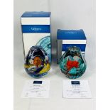 Two Caithness paperweights in boxes
