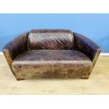 Leather art deco style settee