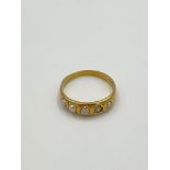 18ct gold and seed pearl ring