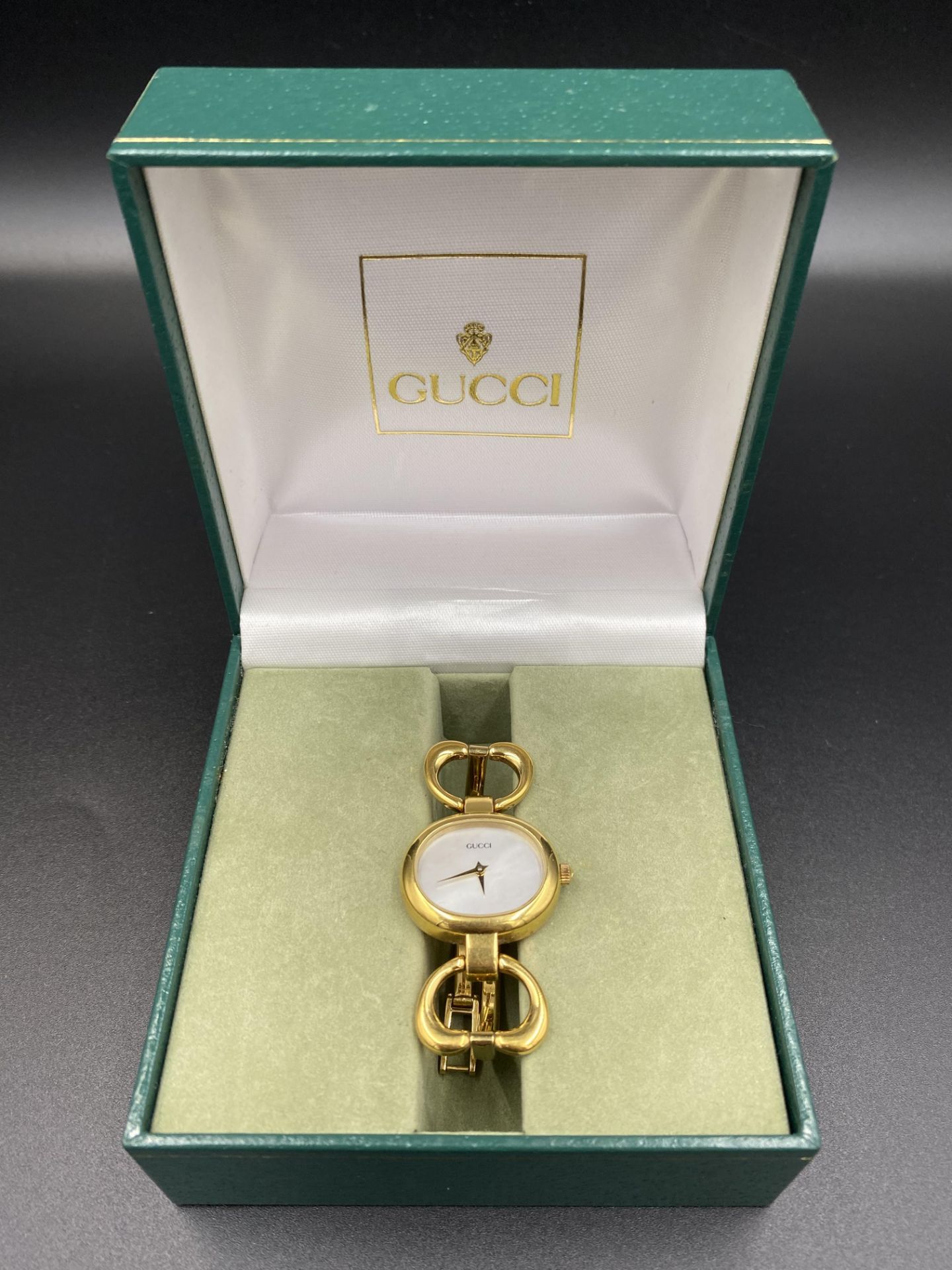 18ct gold ladies Gucci watch