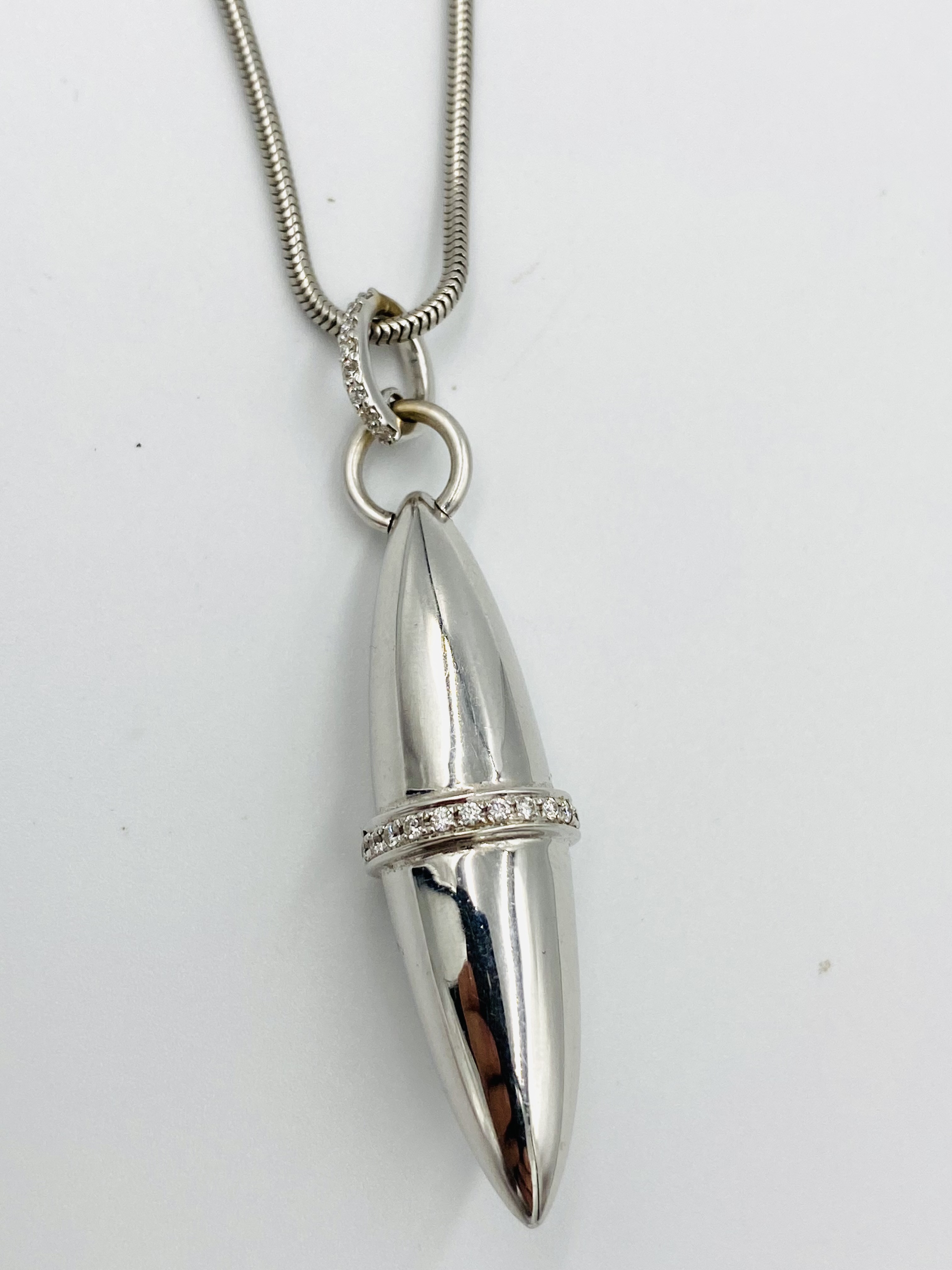 Boodles diamond pendant on white gold chain - Image 6 of 6