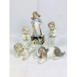 Five Lladro figurines