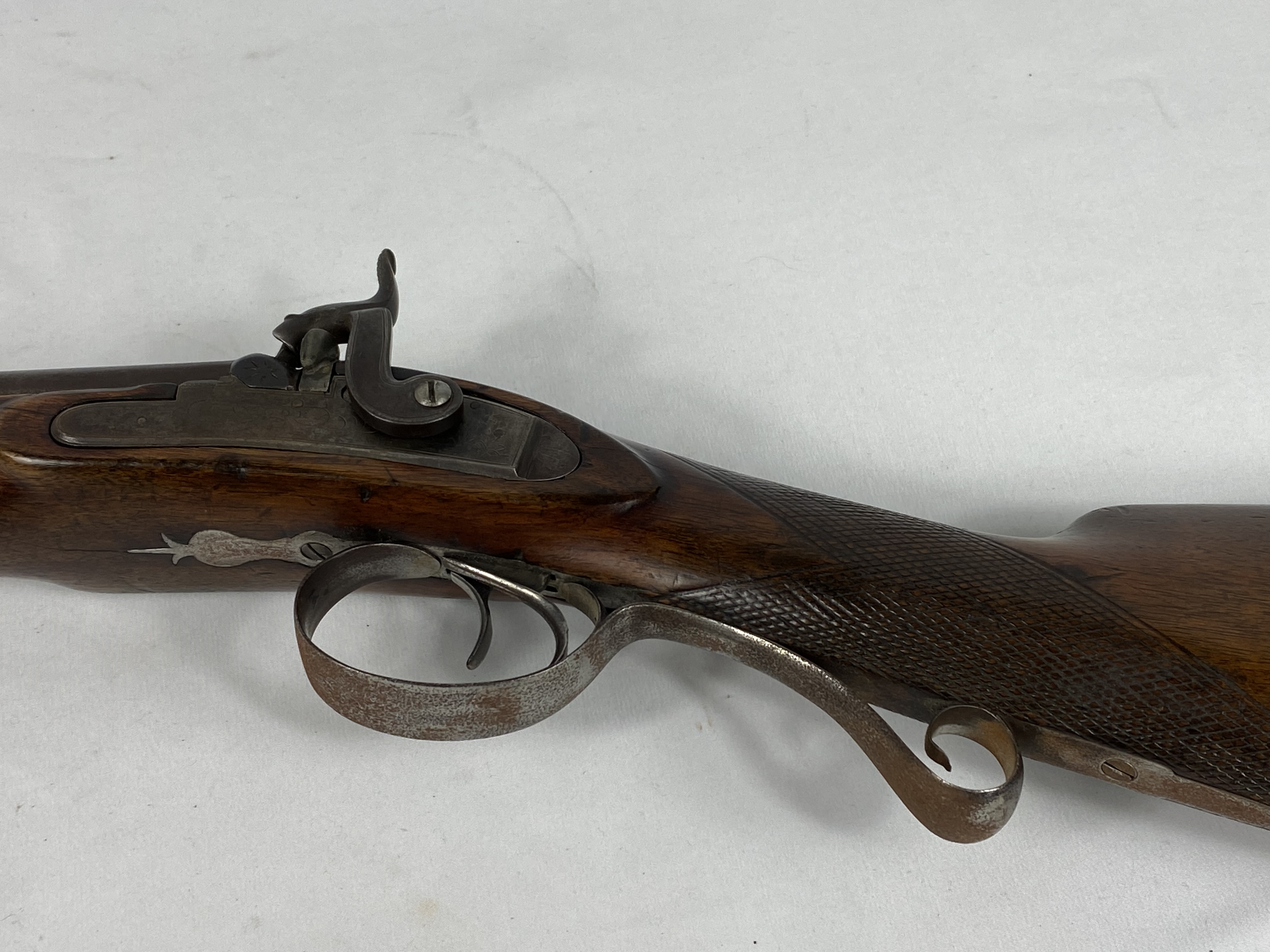 19th century muzzle loading side by side shotgun - Image 6 of 7