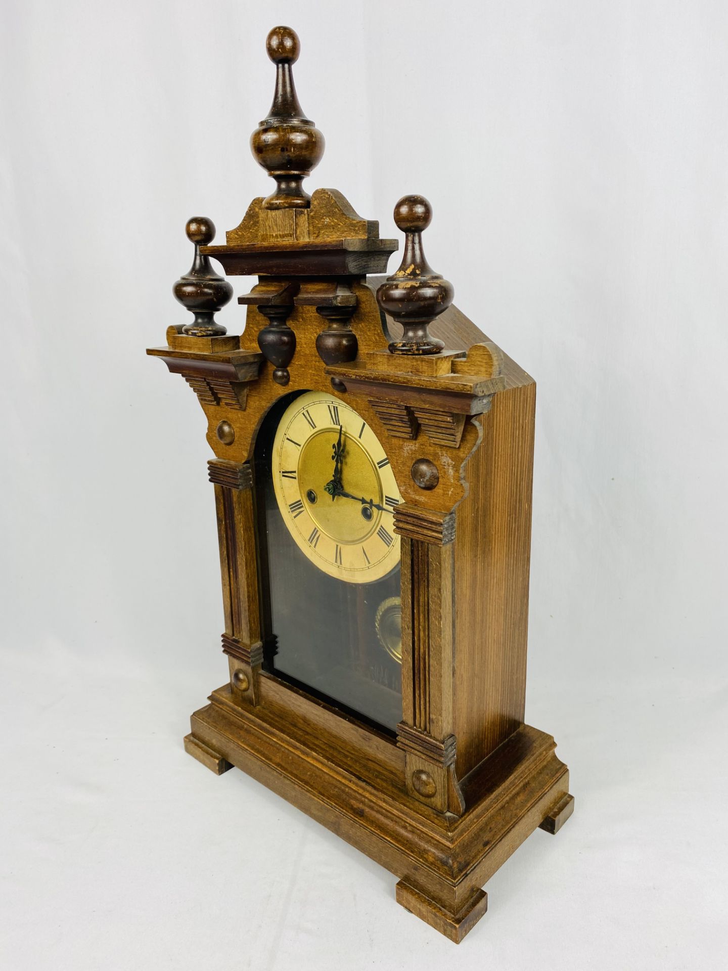 Pine cased mantel clock - Image 2 of 4