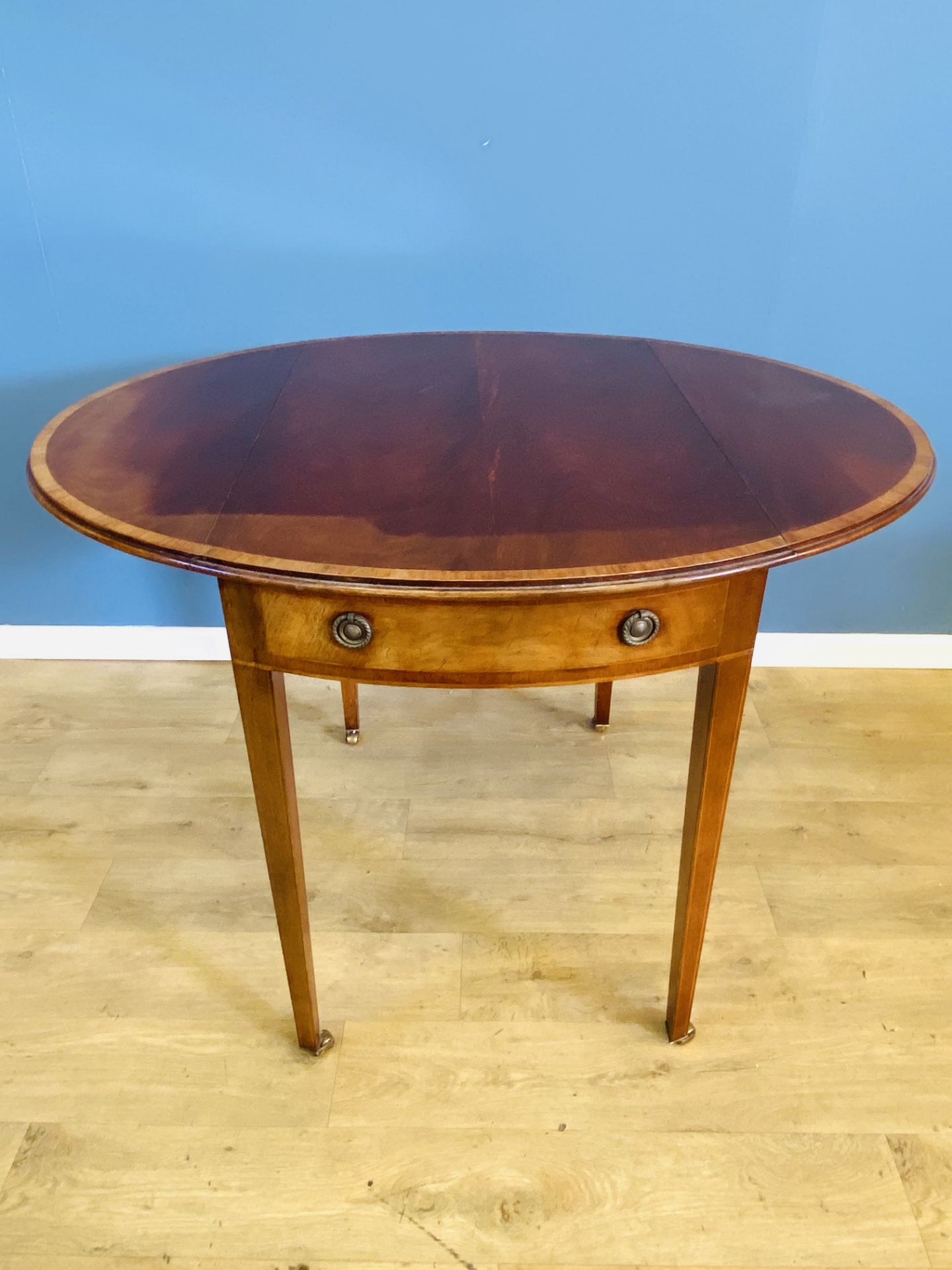 Mahogany drop leaf table - Image 4 of 5