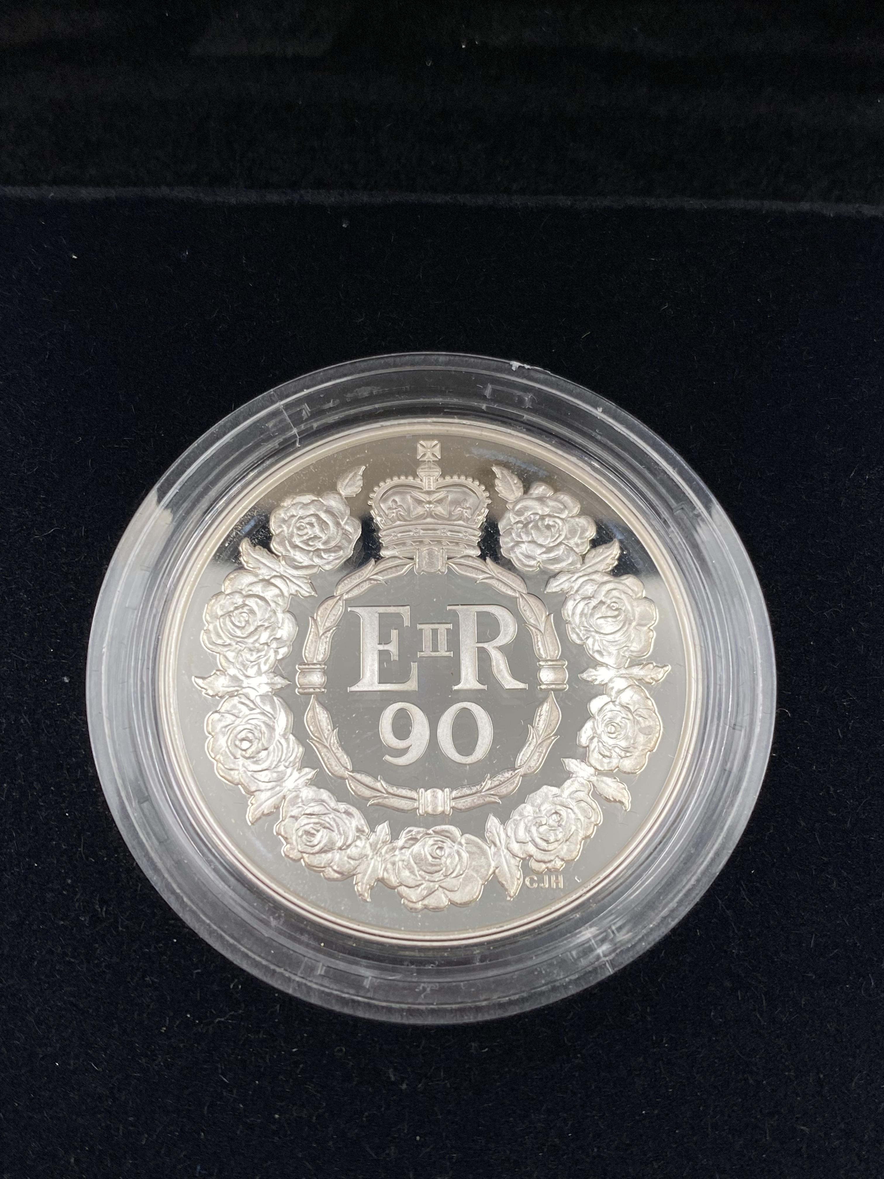 Royal Mint 90th Birthday of Her Majesty The Queen £5 silver proof coin - Image 3 of 4