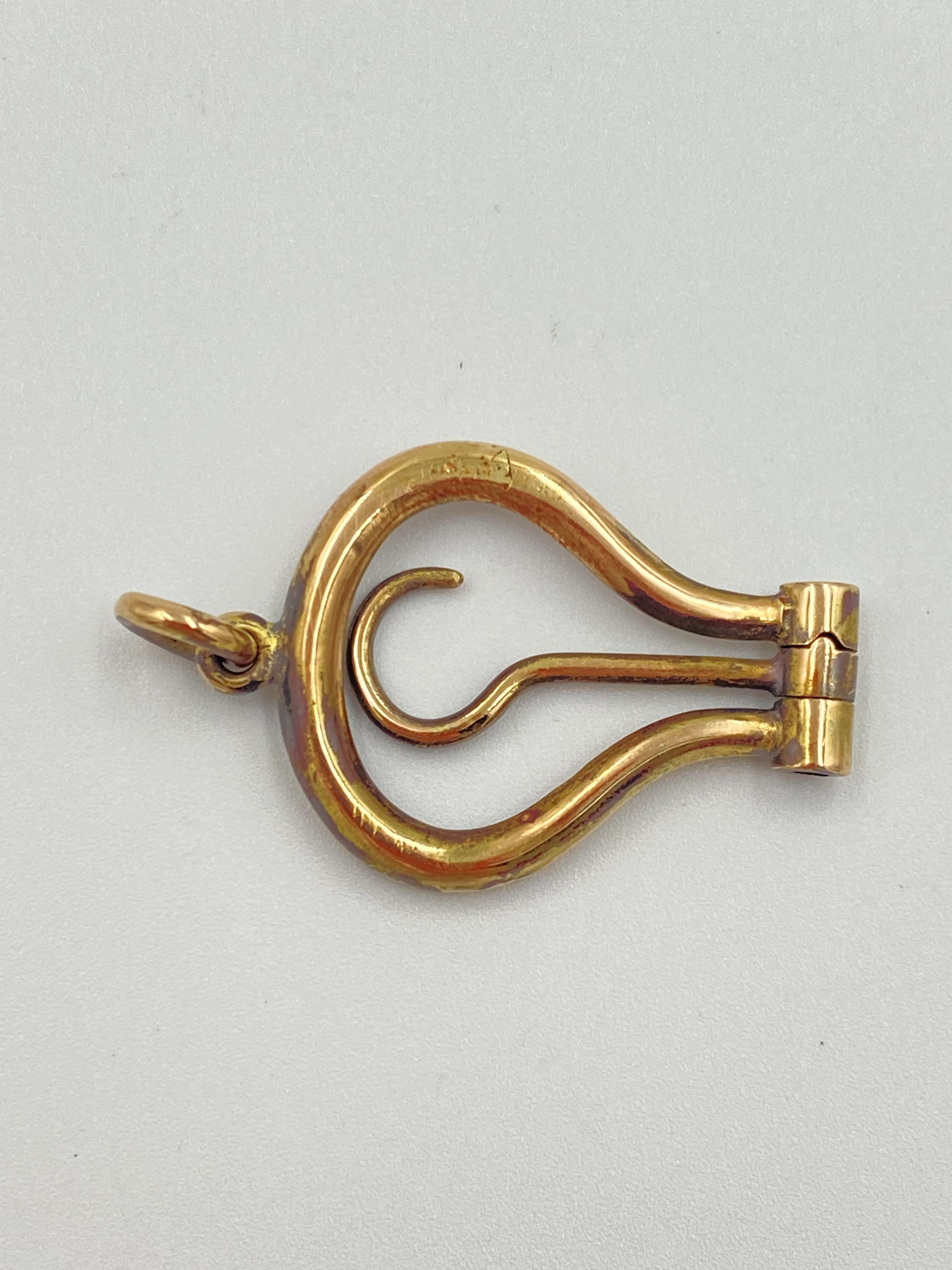 14ct gold folding button hook - Image 2 of 3