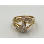 14ct gold and diamond ring