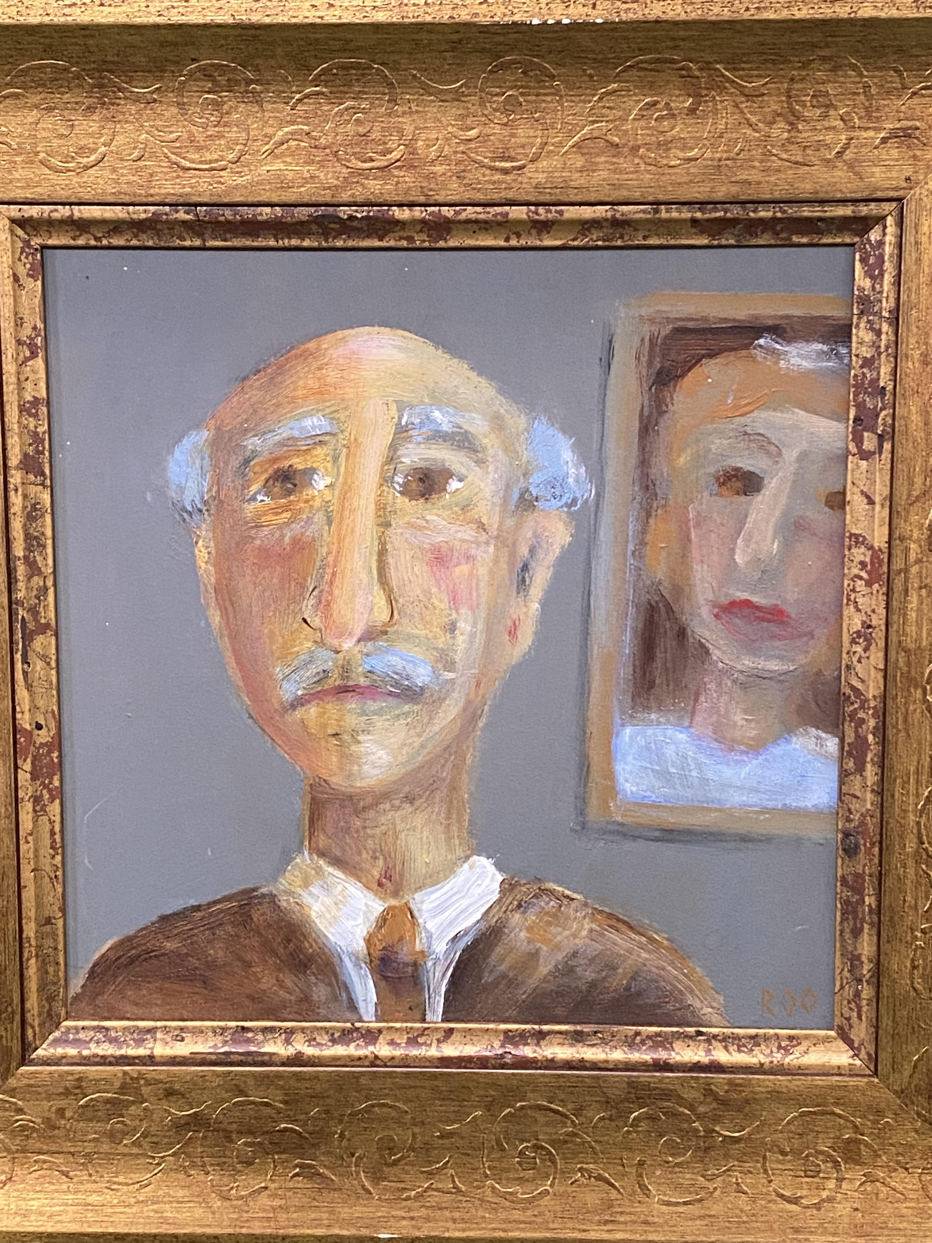 Framed oil on canvas portrait - Image 3 of 3