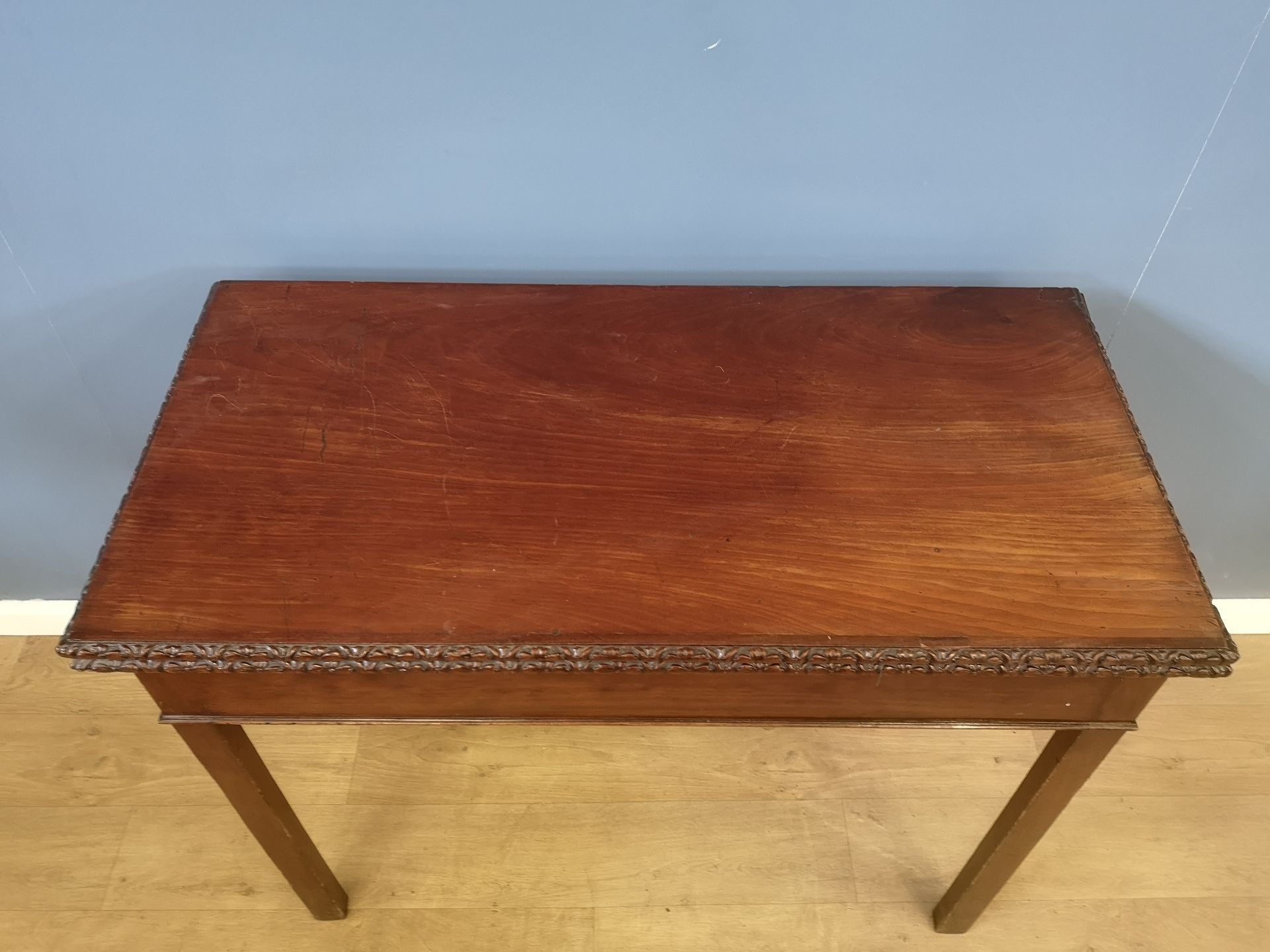 Victorian mahogany fold top card table - Image 2 of 5