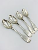 Four Irish silver teaspoons