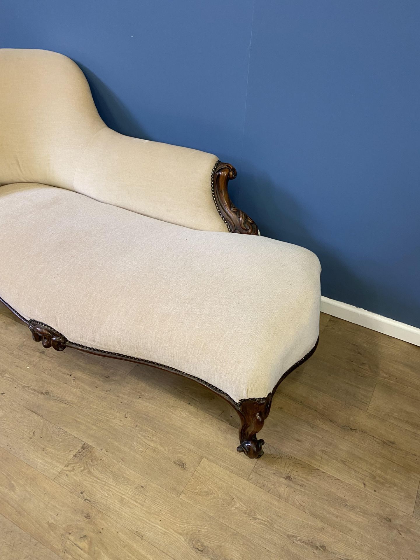 Victorian mahogany chaise longue - Image 3 of 4
