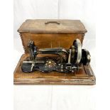 Singer sewing machine in case