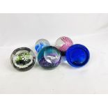 Five Caithness paperweights