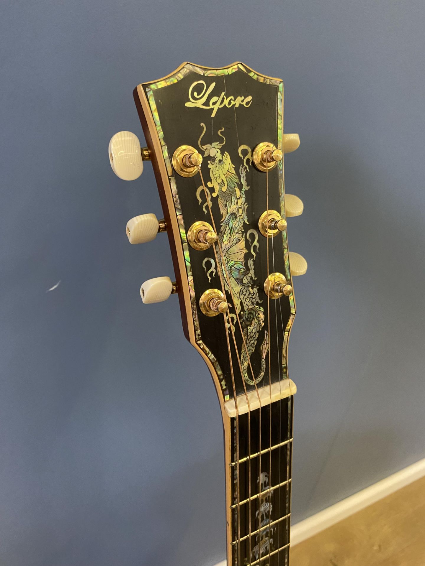 Lepore acoustic guitar - Image 6 of 12