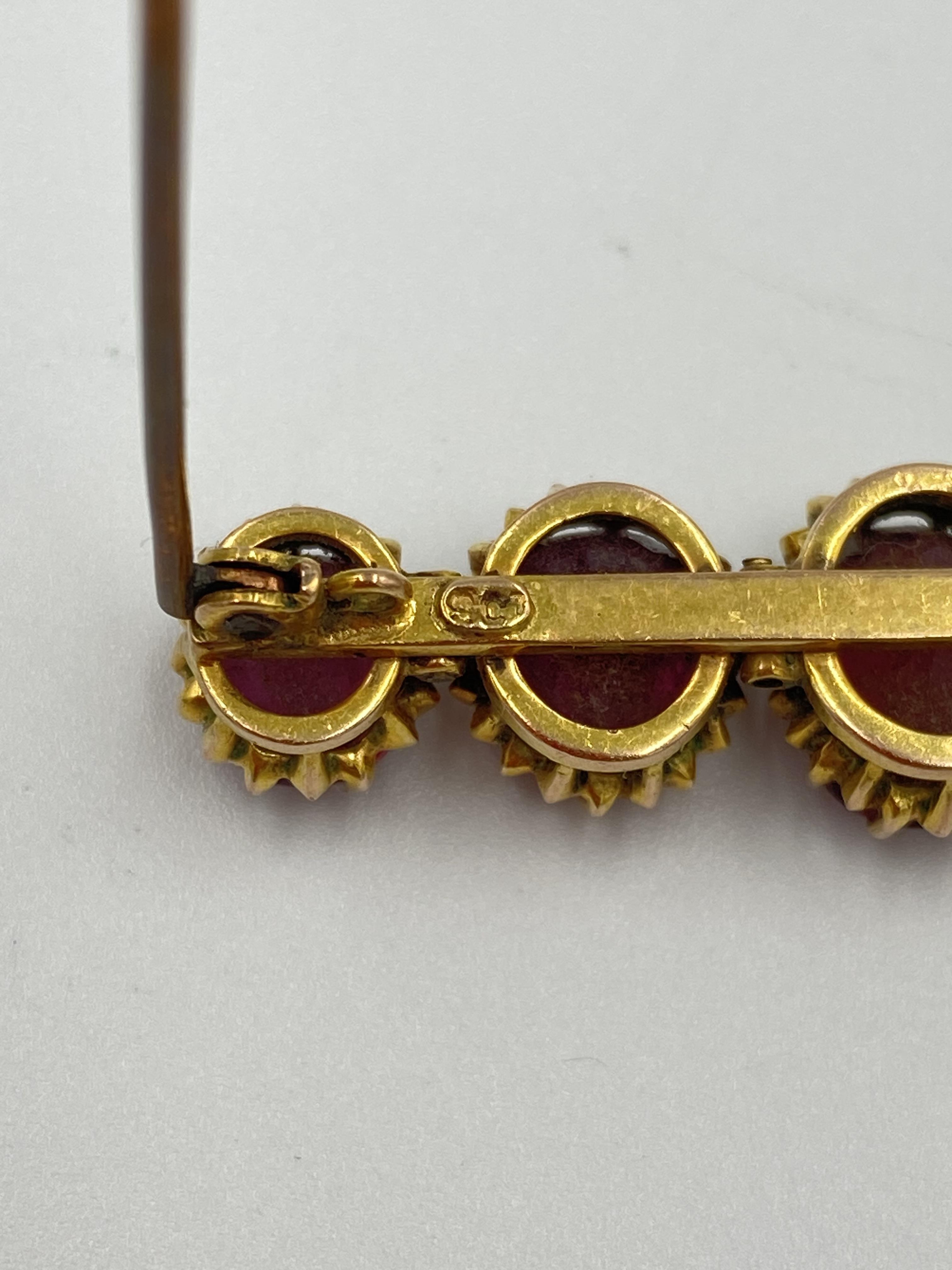 9ct gold and tourmaline brooch - Image 5 of 6