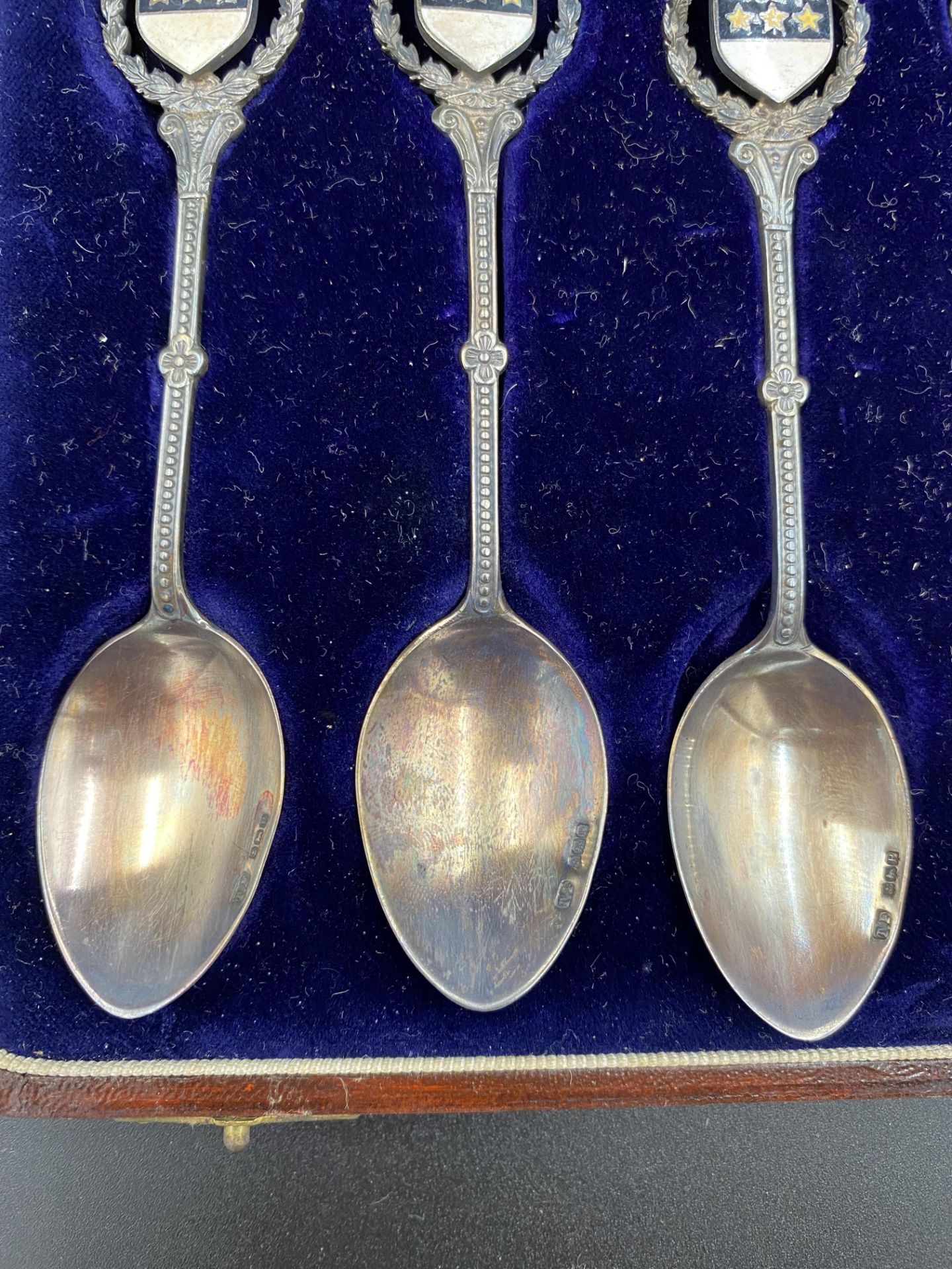 Boxed set of six silver tea spoons - Image 3 of 5
