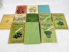 Collection of books on vegetable and flower growing