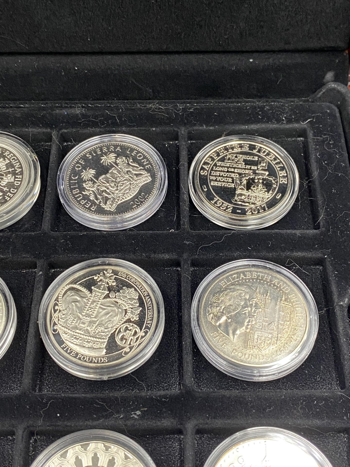 Twelve commemorative silver £5 coins. - Image 3 of 6