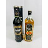 1L bottle Bushmills Black Bush Irish whisky; together with a 1L bottle of Glenfiddich whisky.