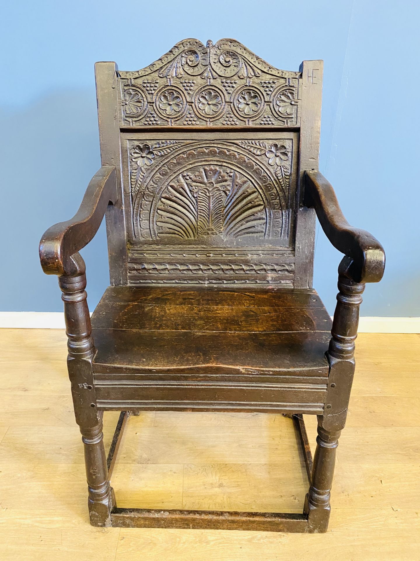 17th century oak armchair