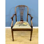 Victorian mahogany elbow chair