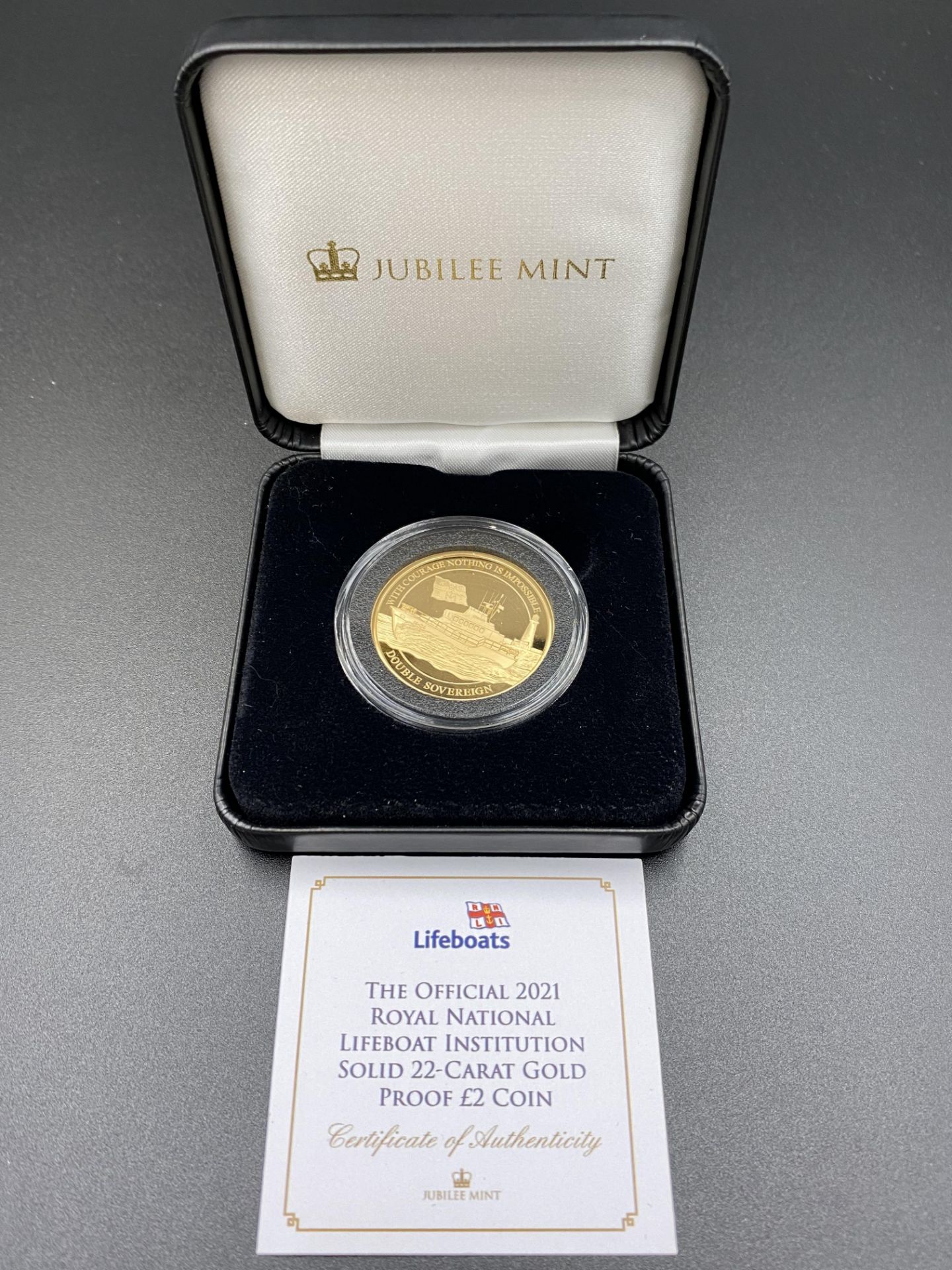 Jubilee Mint 2021 R.N.L.I 16g 22ct gold proof £2 coin - Image 4 of 4