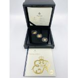 East India Company 2021 gold sovereign three coin proof set