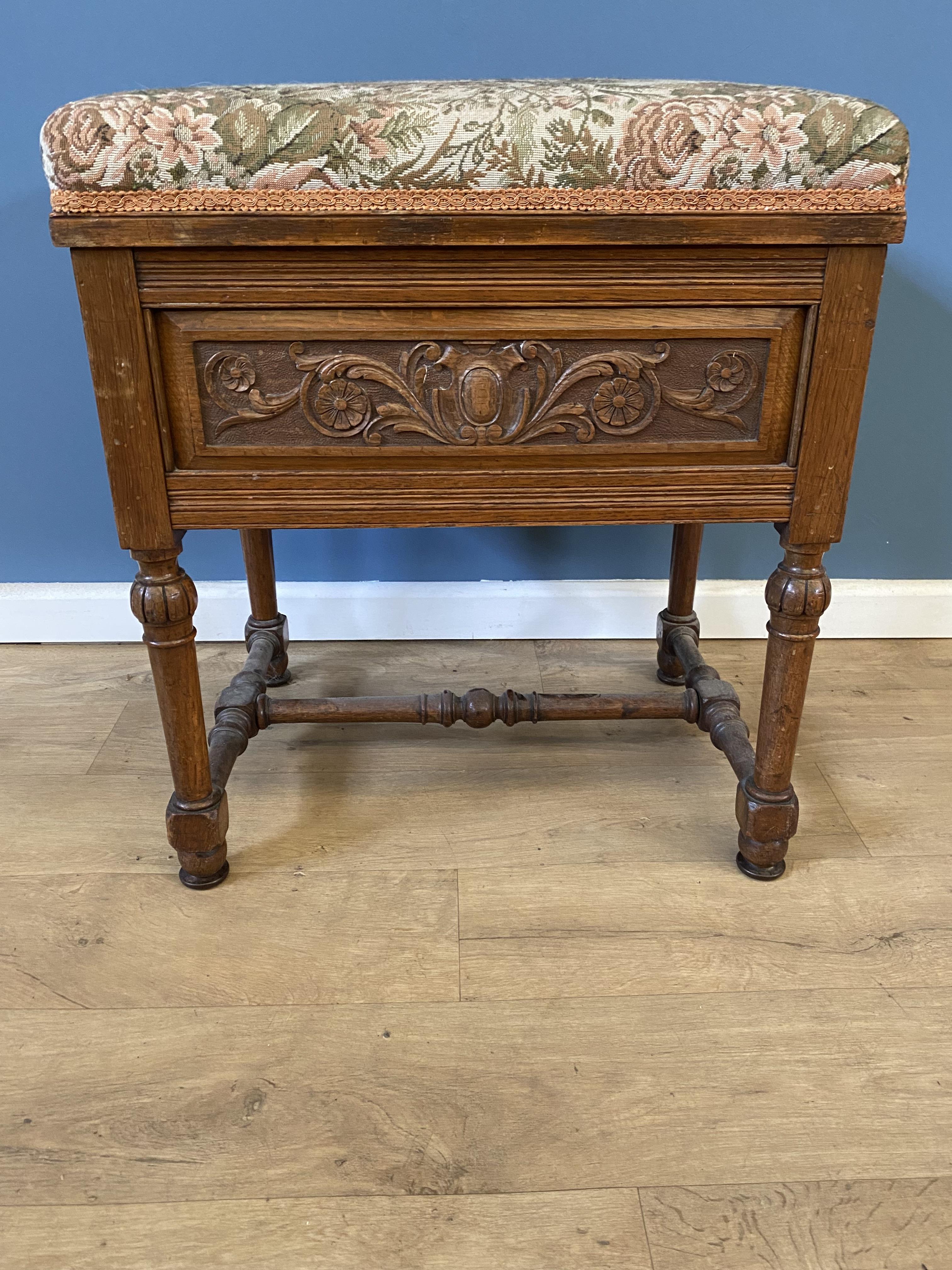 Mahogany piano stool - Image 3 of 3