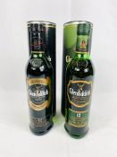 Two bottles of Glenfiddich whisky