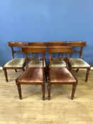 Six Victorian mahogany dining chairs