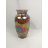 Iridescent glass vase