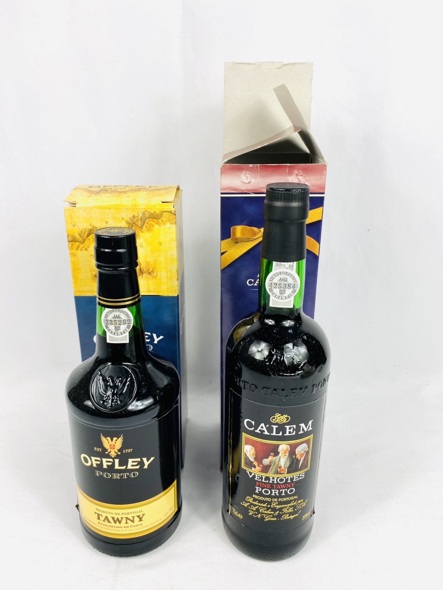 Two bottles of Tawny Port