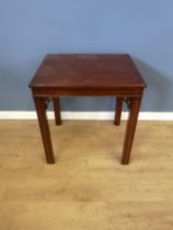 Contemporary mahogany side table