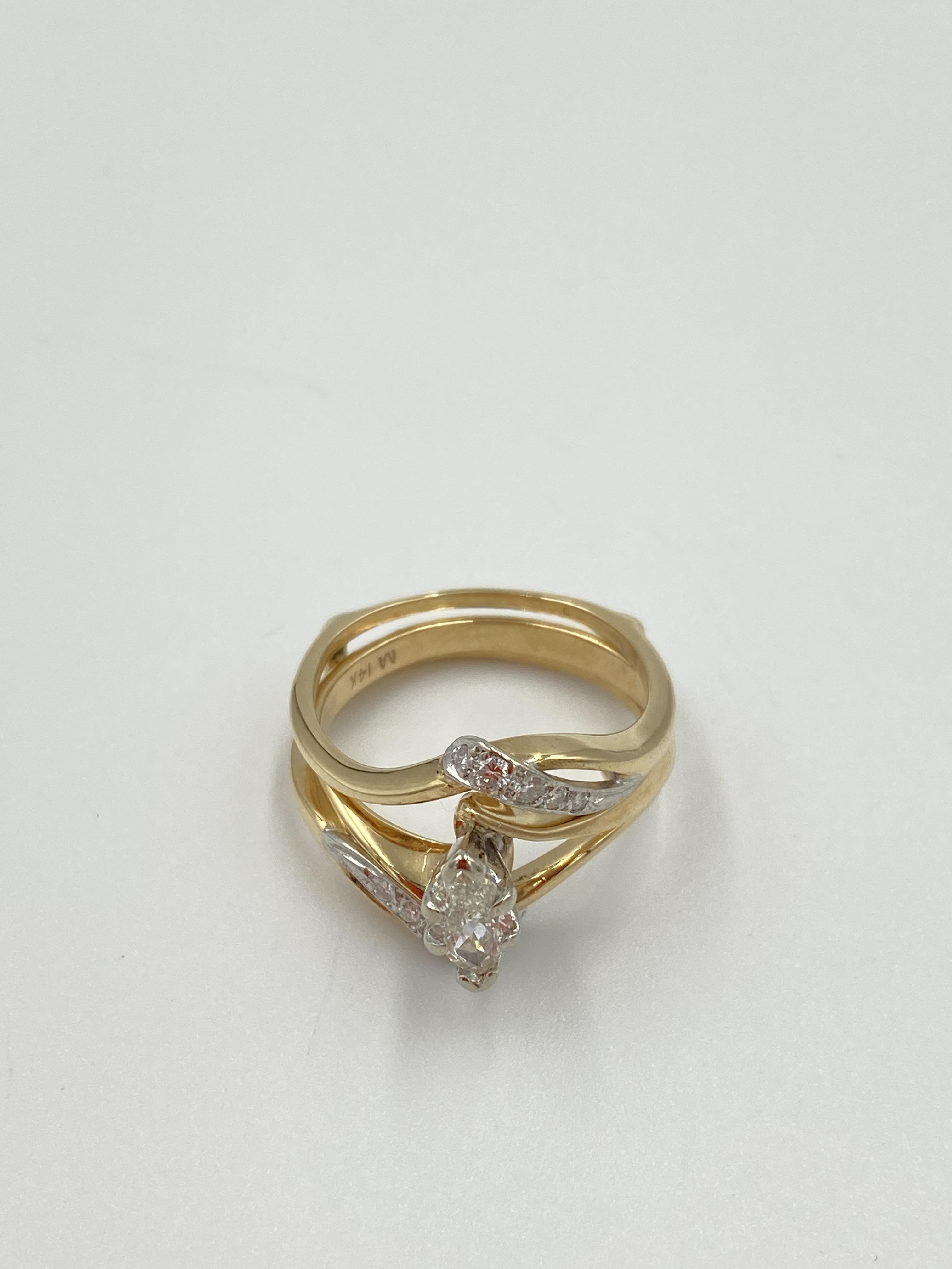 14ct gold and diamond ring - Image 2 of 6