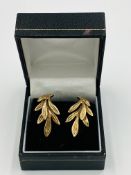 Pair of 9ct gold earrings