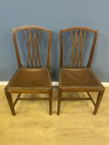 Two Mahogany dining chairs