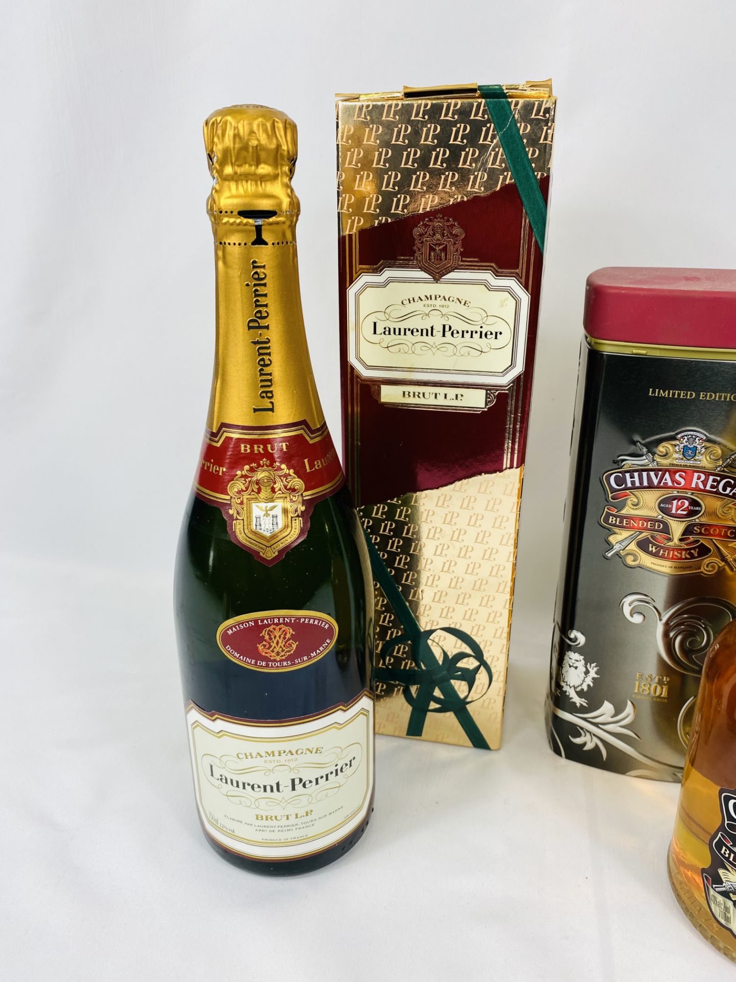 75cl bottle of Laurent Perrier champagne and a bottle of whisky - Image 3 of 4