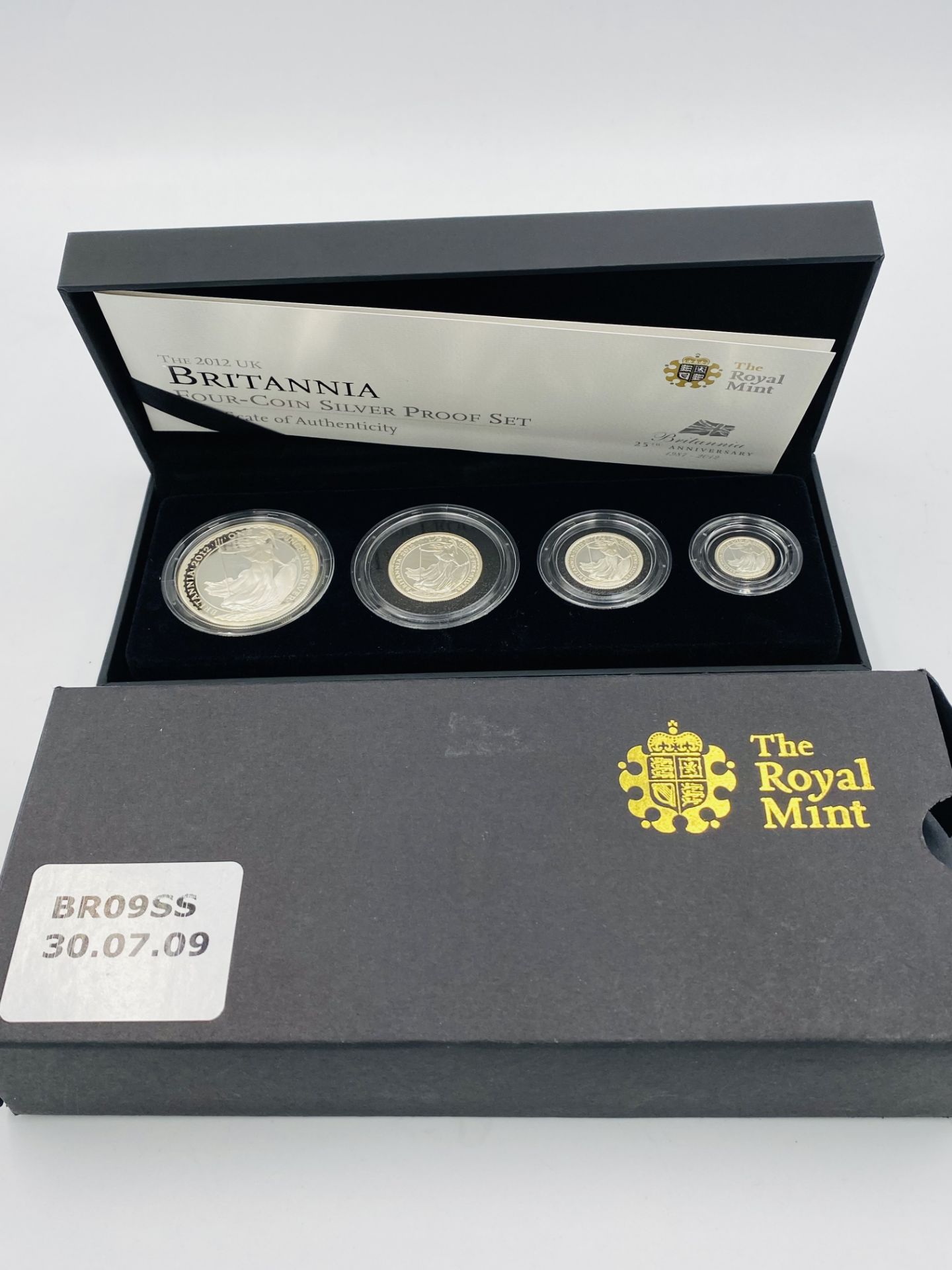 Royal Mint 2012 Britannia four coin silver proof set - Image 2 of 3